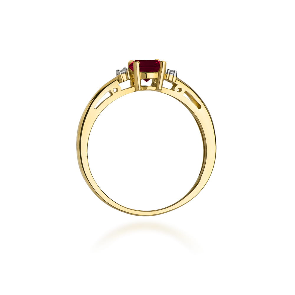 Pierścionek Granat 0,60ct żółte złoto 3 Pierścionek Granat 0,60ct żółte złoto - obrazek 3
