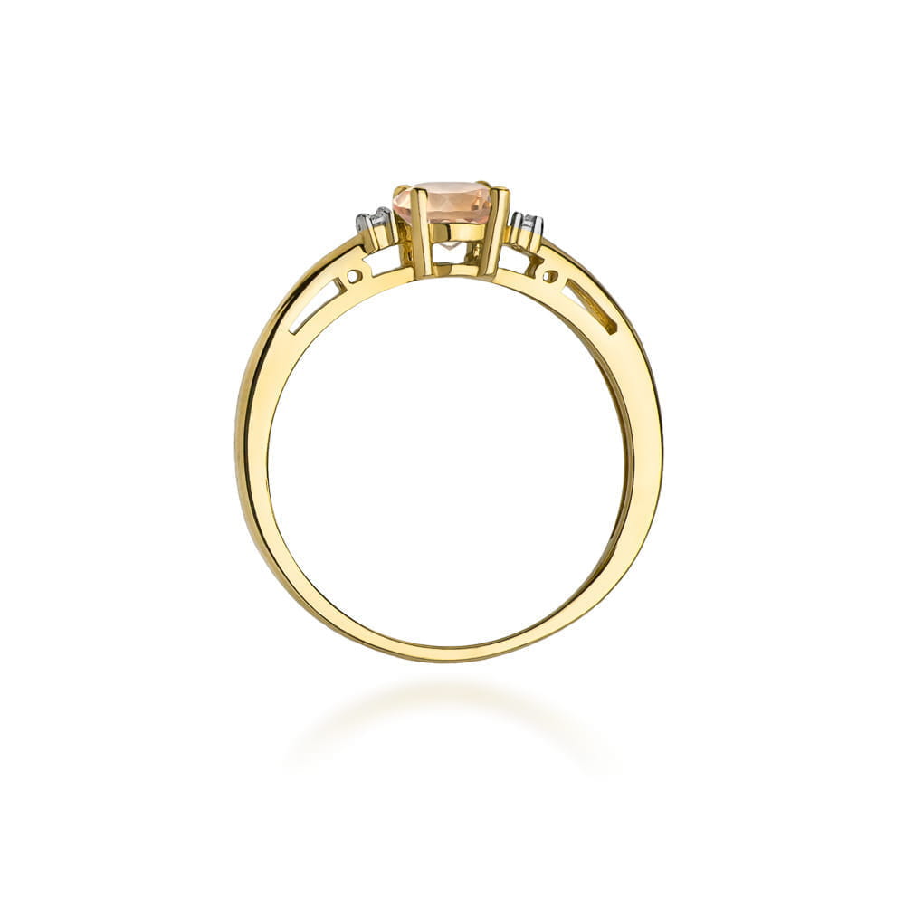 Pierścionek Morganit 0,40ct żółte złoto 3 Pierścionek Morganit 0,40ct żółte złoto - obrazek 3