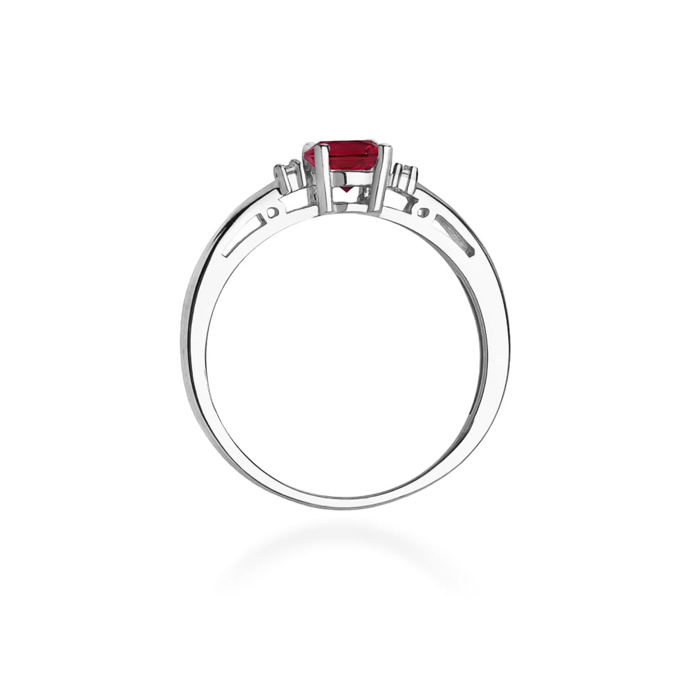 Pierścionek Rubin 0,60ct białe złoto 3 Pierścionek Rubin 0,60ct białe złoto - obrazek 3