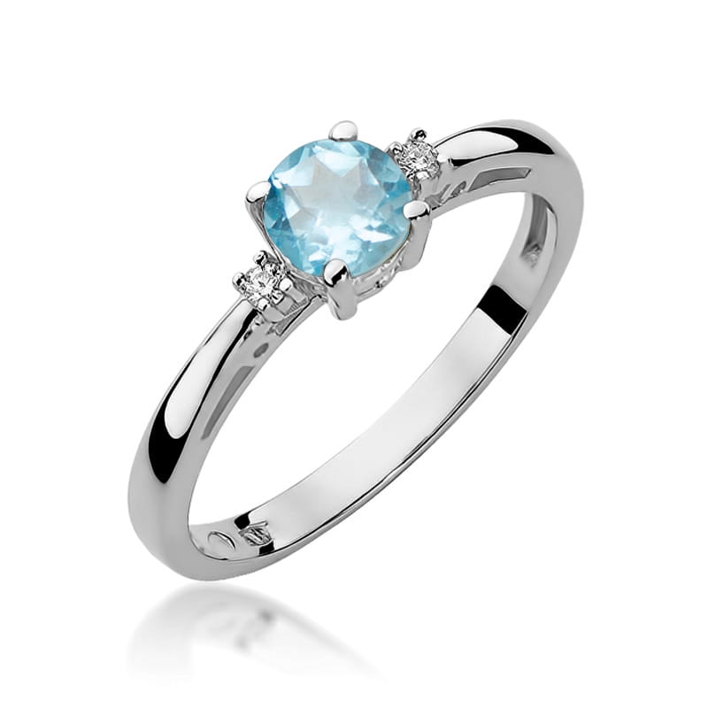 Pierścionek Topaz 0,50ct białe złoto 1 Pierścionek W010 Topaz 0