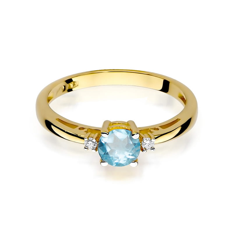 Pierścionek Topaz 0,50ct żółte złoto 2 50ct żółte złoto Jubiler Kraków BigDIAMOND