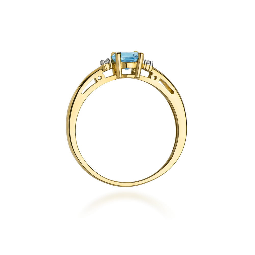 Pierścionek Topaz 0,50ct żółte złoto 3 Pierścionek Topaz 0,50ct żółte złoto - obrazek 3