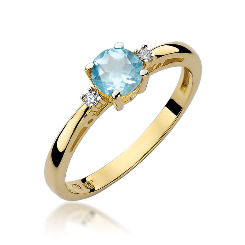 Pierścionek Topaz 0,50ct żółte złoto 1 Pierścionek W010 Topaz 0