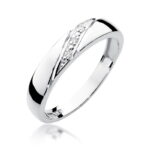 Pierścionek W0118 z diamentami białe złoto Jubiler Kraków BigDIAMOND