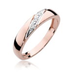 Pierścionek W0118 z diamentami różowe złoto Jubiler Kraków BigDIAMOND