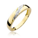 Pierścionek W0118 z diamentami żółte złoto Jubiler Kraków BigDIAMOND