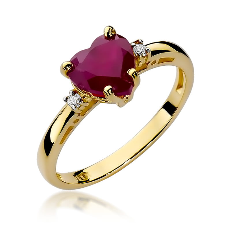 Pierścionek Rubin 1,70ct żółte złoto 1 Pierścionek W012 Rubin 1