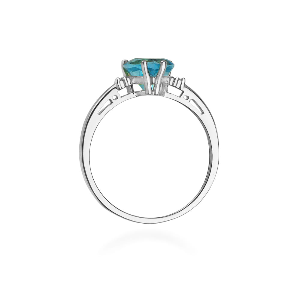 Pierścionek Topaz 1,20ct białe złoto 3 Pierścionek Topaz 1,20ct białe złoto - obrazek 3
