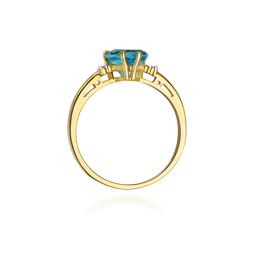 Pierścionek Topaz 1,20ct żółte złoto 3 Pierścionek Topaz 1,20ct żółte złoto - obrazek 3