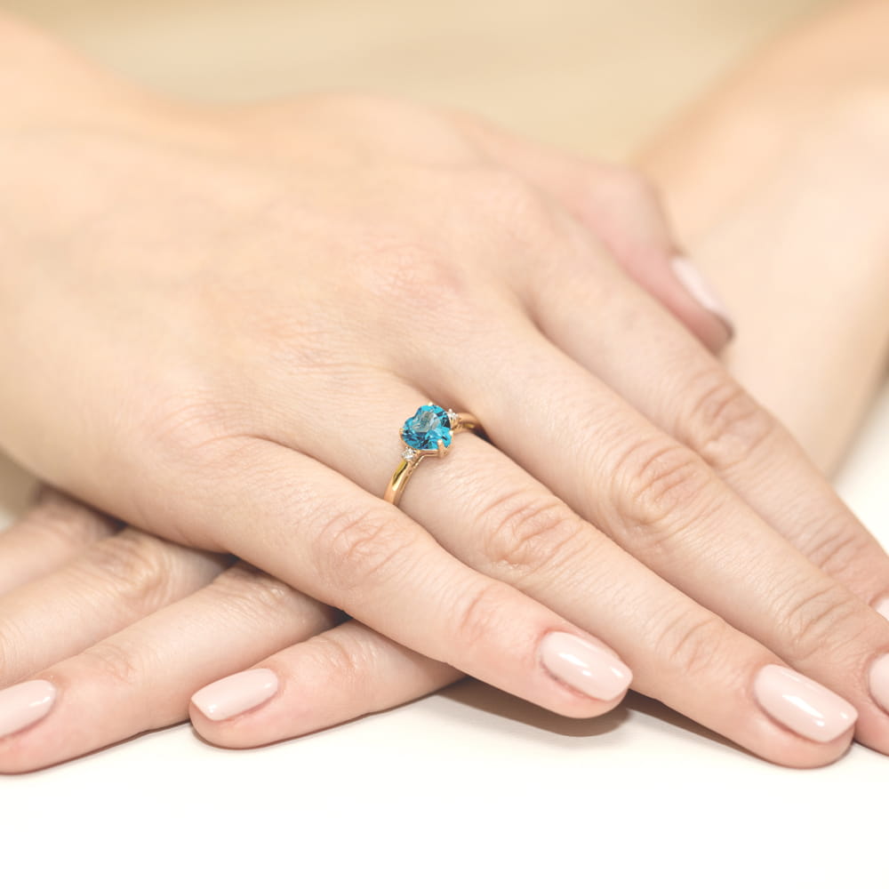 Pierścionek Topaz 1,20ct żółte złoto 4 Pierścionek Topaz 1,20ct żółte złoto - obrazek 4