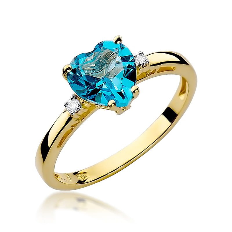 Pierścionek Topaz 1,20ct żółte złoto 1 Pierścionek W012 Topaz 1
