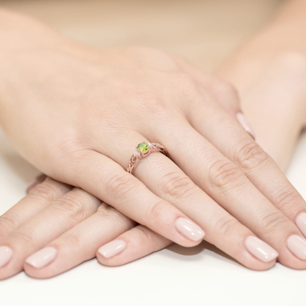 Pierścionek Oliwin 0,60ct różowe złoto 4 Pierścionek Oliwin 0,60ct różowe złoto - obrazek 4