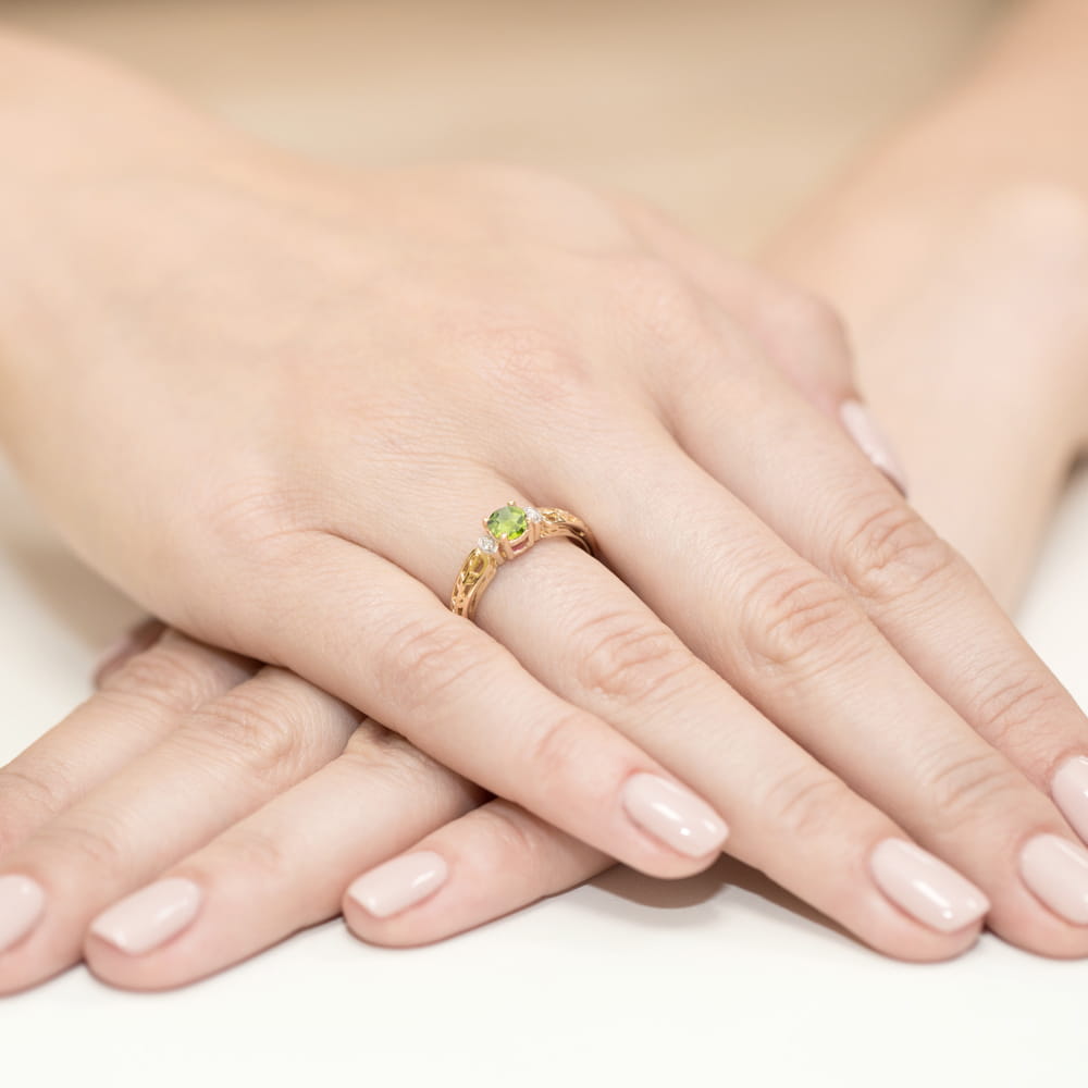 Pierścionek Oliwin 0,60ct żółte złoto 4 Pierścionek Oliwin 0,60ct żółte złoto - obrazek 4