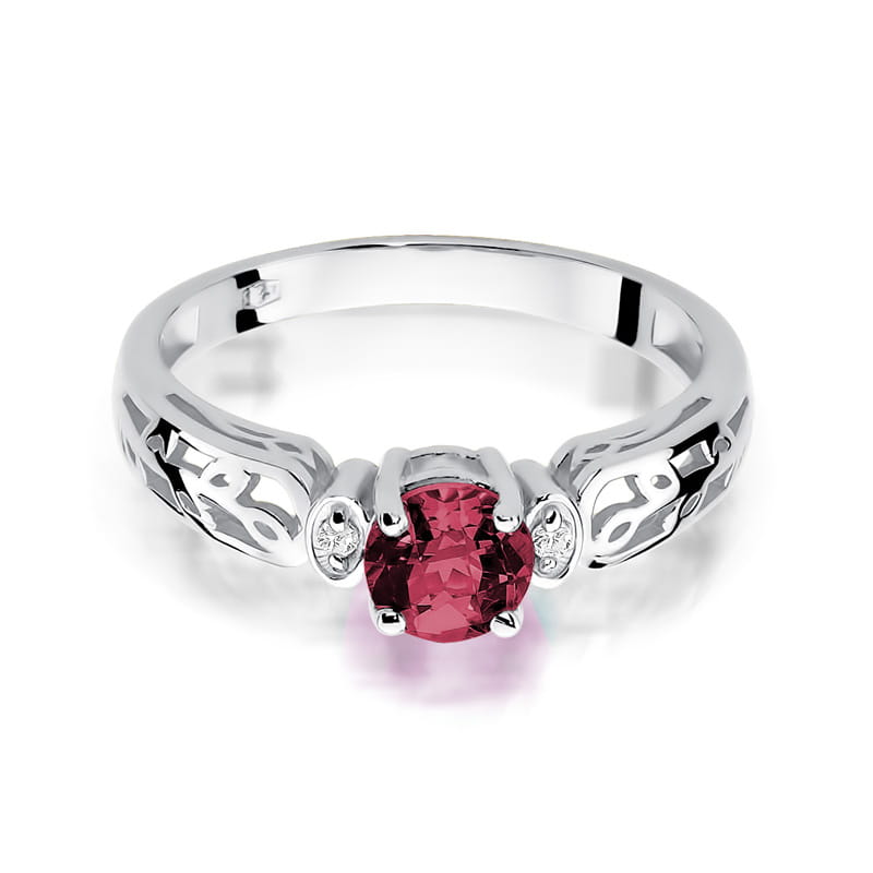 Pierścionek Rubin 0,60ct białe złoto 2 60ct białe złoto Jubiler Kraków BigDIAMOND