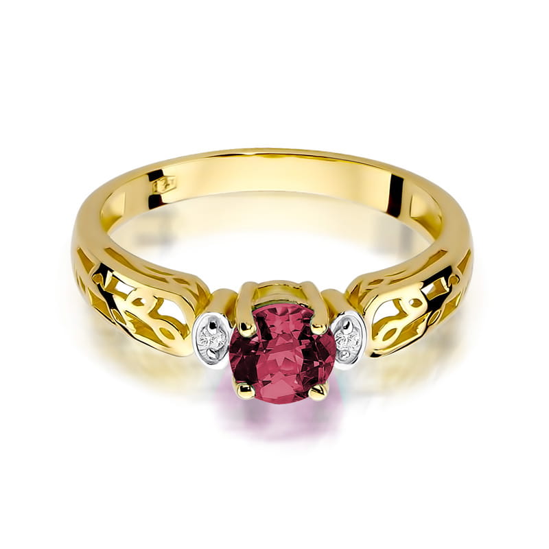 Pierścionek Rubin 0,60ct żółte złoto 2 60ct żółte złoto Jubiler Kraków BigDIAMOND