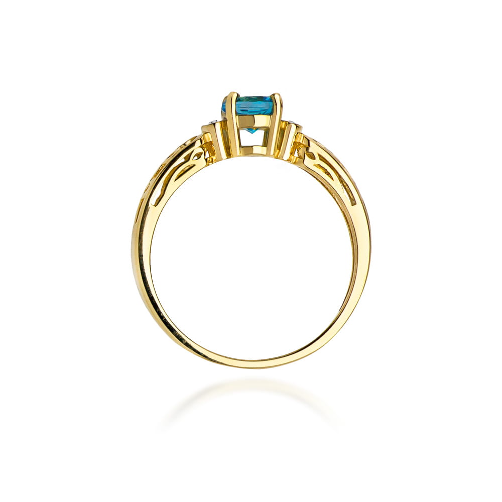 Pierścionek Topaz 0,50ct żółte złoto 3 Pierścionek Topaz 0,50ct żółte złoto - obrazek 3