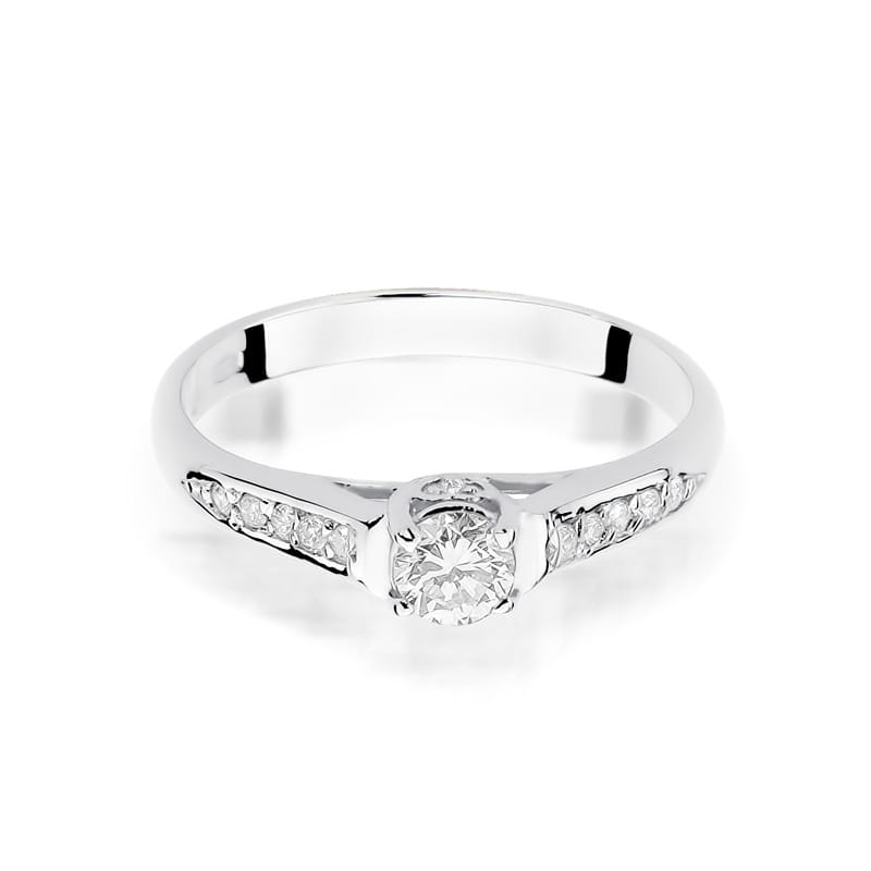 Pierścionek Diament 0,23ct białe złoto 2 23ct białe złoto Jubiler Kraków BigDIAMOND