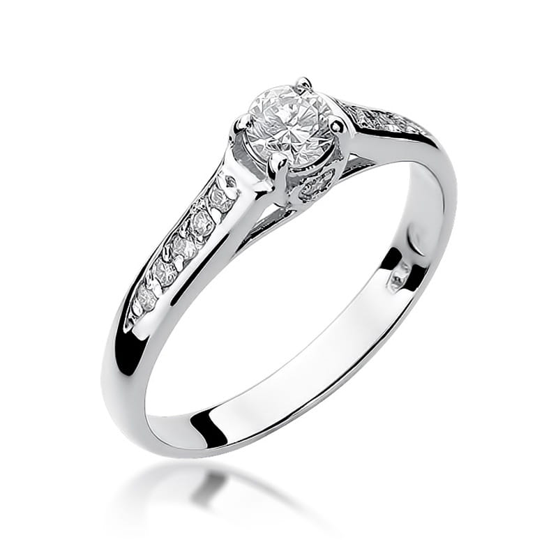 Pierścionek Diament 0,23ct białe złoto 1 Pierścionek W016 Diament 0