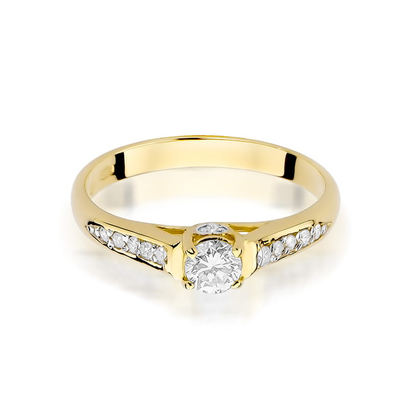 Pierścionek Diament 0,23ct żółte złoto 2 23ct żółte złoto Jubiler Kraków BigDIAMOND