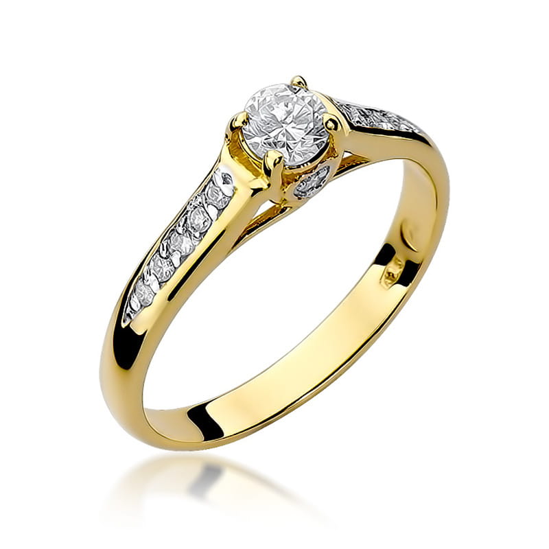 Pierścionek Diament 0,23ct żółte złoto 1 Pierścionek W016 Diament 0