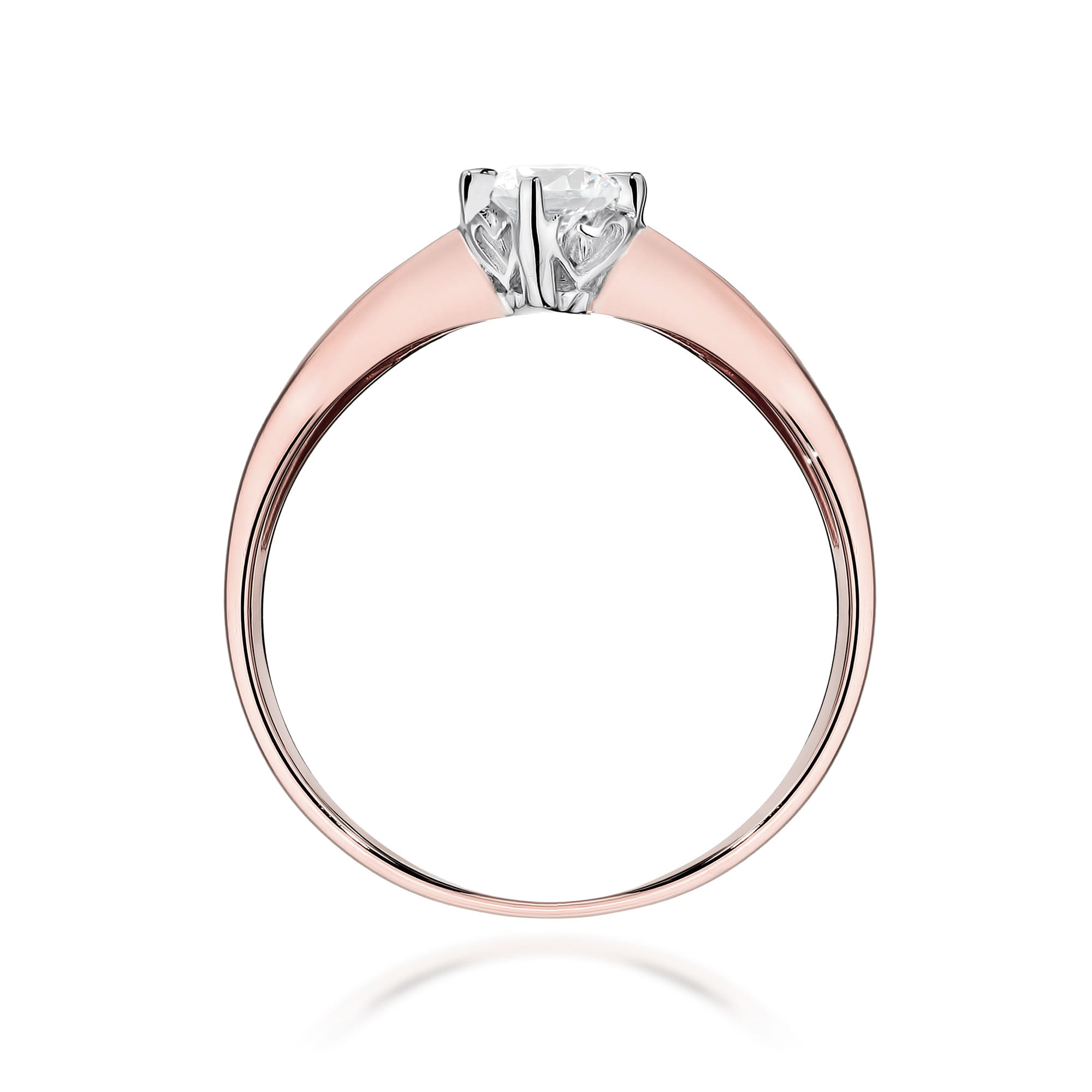 Pierścionek Diament Laboratoryjny 0,15ct różowe złoto 3 Pierścionek Diament Laboratoryjny 0,15ct różowe złoto - obrazek 3