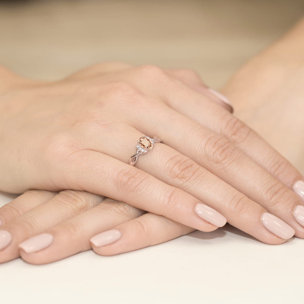 Pierścionek Morganit 0,40ct różowe złoto 4 Pierścionek Morganit 0,40ct różowe złoto - obrazek 4