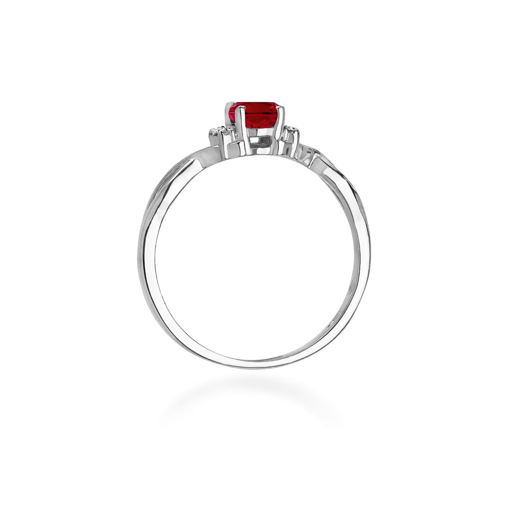Pierścionek Rubin 0,60ct białe złoto 3 Pierścionek Rubin 0,60ct białe złoto - obrazek 3