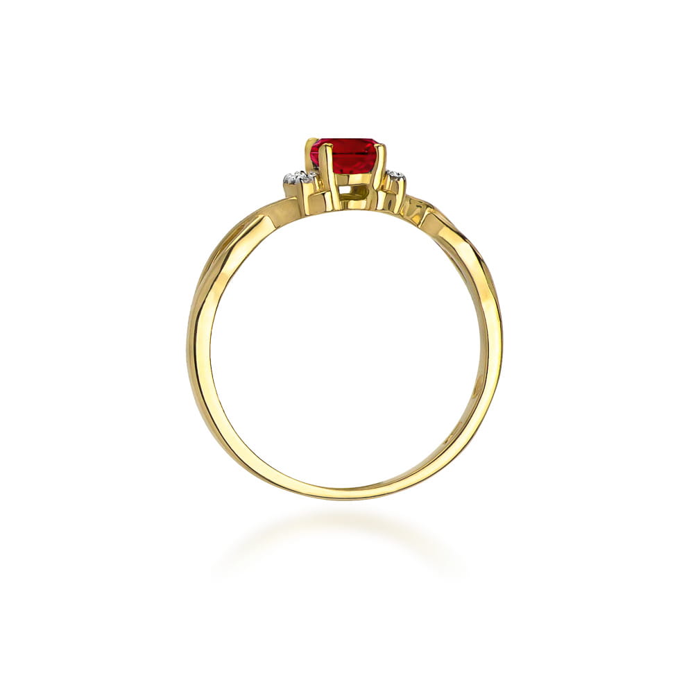 Pierścionek Rubin 0,60ct żółte złoto 3 Pierścionek Rubin 0,60ct żółte złoto - obrazek 3