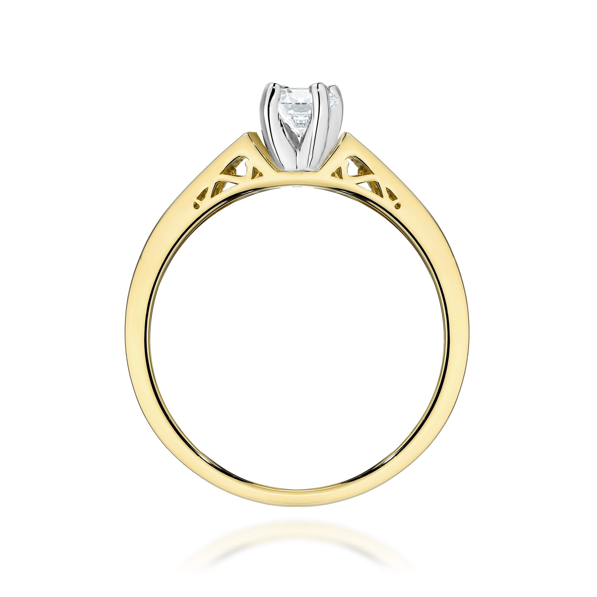 Pierścionek W0198 Diament Laboratoryjny 0,30ct żółte złoto 3 Pierścionek W0198 Diament Laboratoryjny 0,30ct żółte złoto - obrazek 3