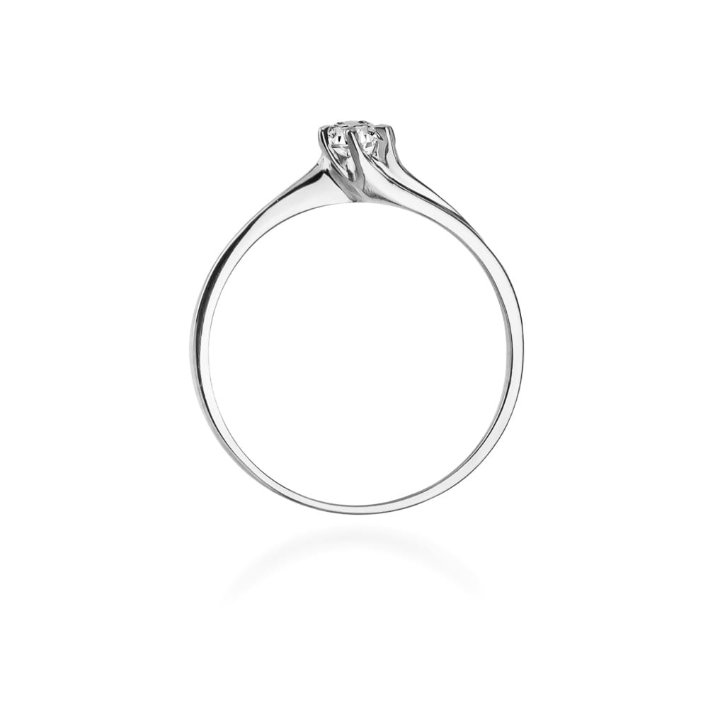 Pierścionek Diament 0,10ct białe złoto 3 Pierścionek Diament 0,10ct białe złoto - obrazek 3