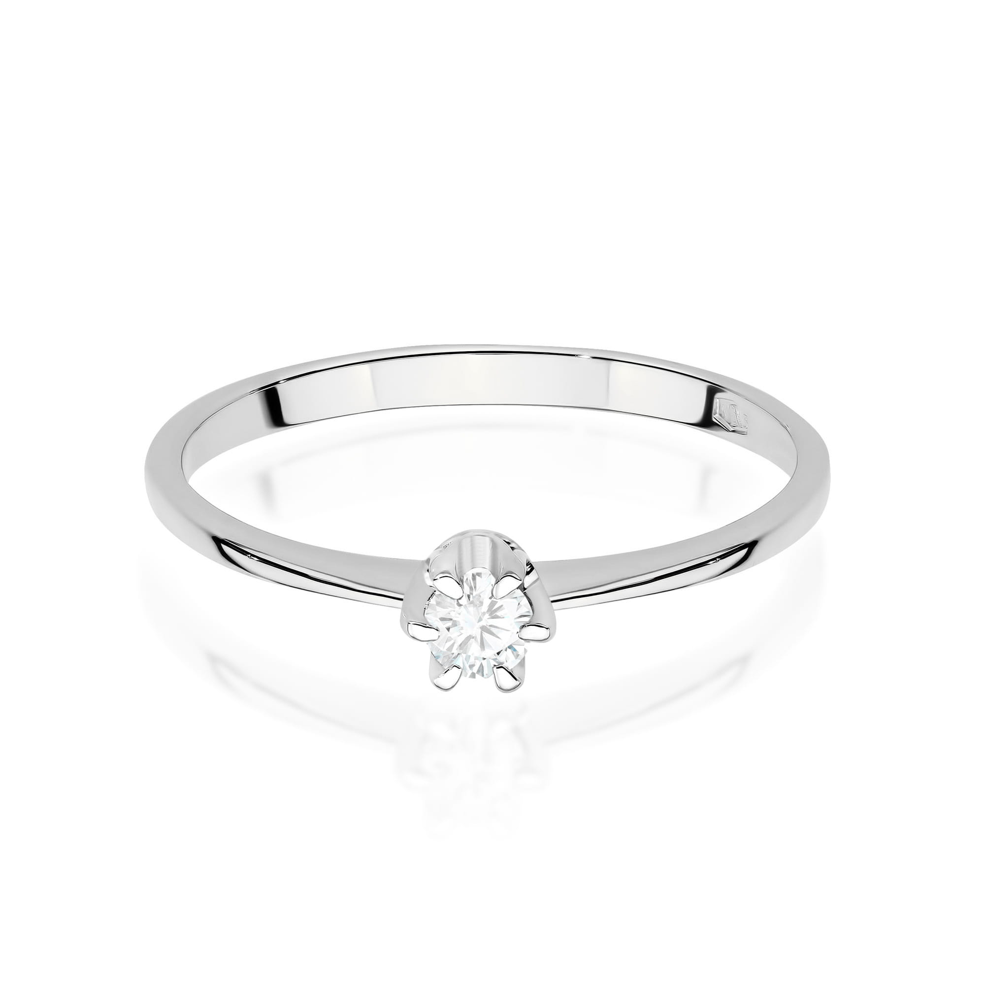 Pierścionek Diament Laboratoryjny 0,10ct białe złoto 2 10ct białe złoto Jubiler Kraków BigDIAMOND
