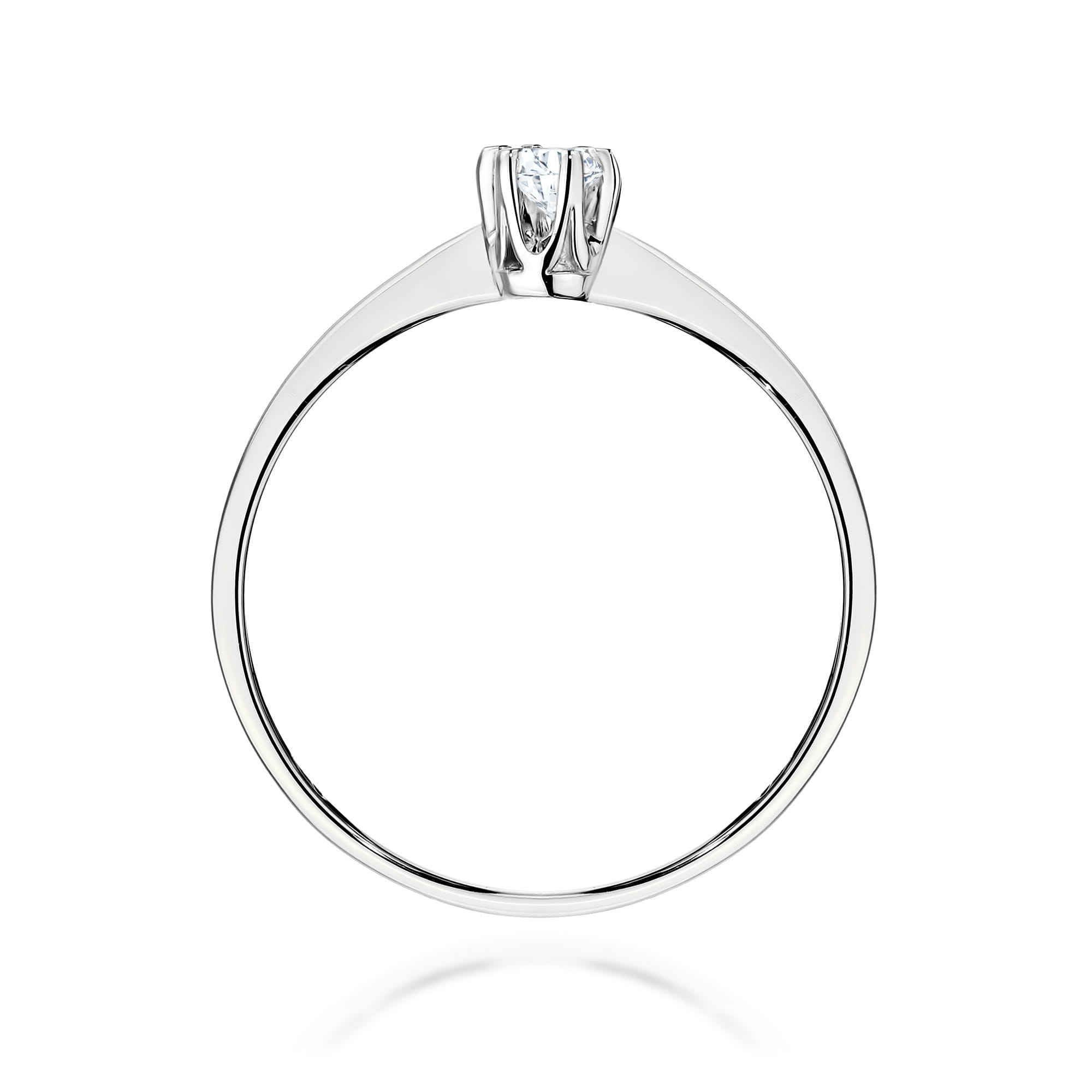 Pierścionek Diament Laboratoryjny 0,10ct białe złoto 3 Pierścionek Diament Laboratoryjny 0,10ct białe złoto - obrazek 3