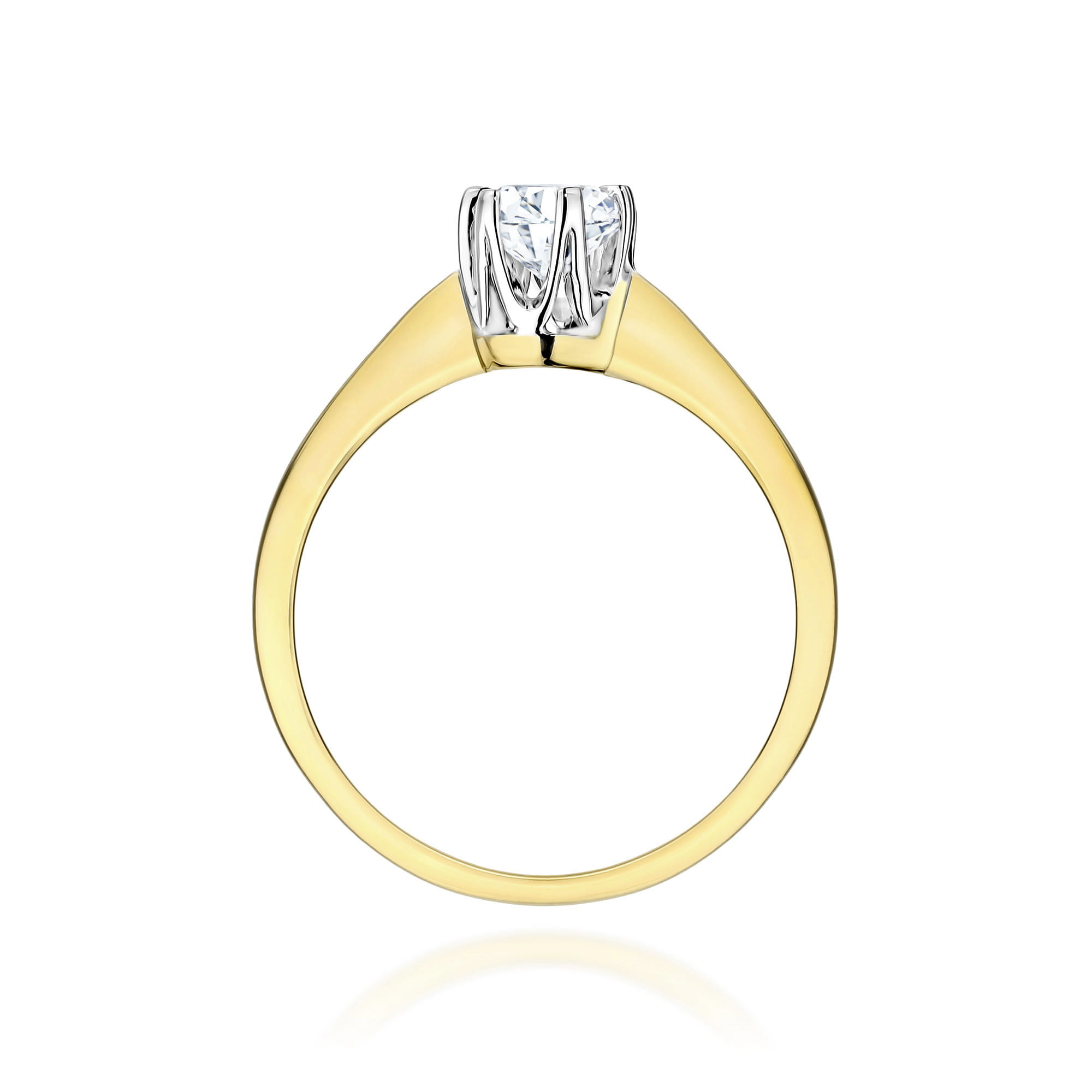 Pierścionek W0220 Diament Laboratoryjny 0,30ct żółte złoto 3 Pierścionek W0220 Diament Laboratoryjny 0,30ct żółte złoto - obrazek 3