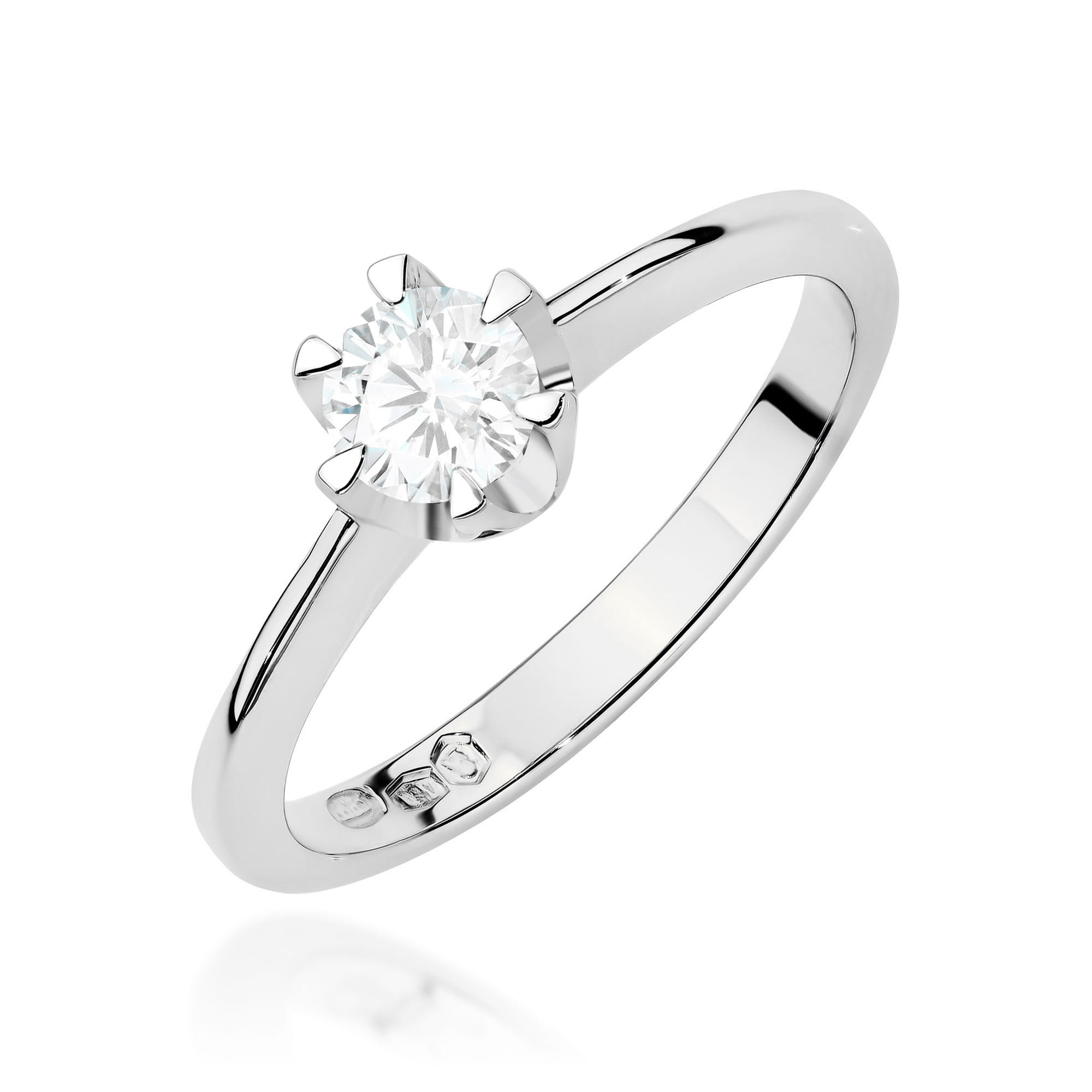 Pierścionek Diament Laboratoryjny 0,70ct białe złoto 1 Pierścionek W0220 Diament Laboratoryjny 0