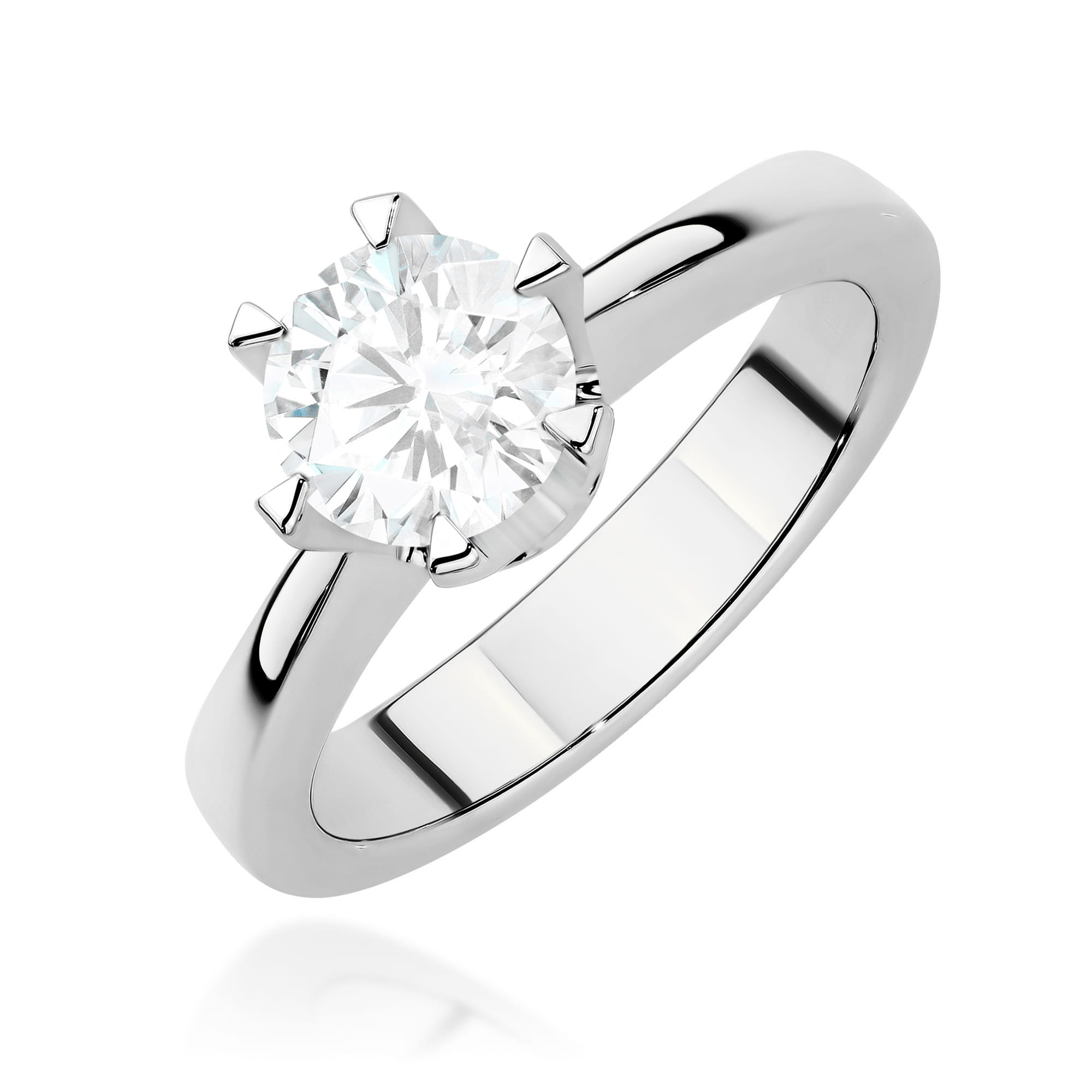Pierścionek W0220 Diament Laboratoryjny 1,00ct białe złoto 1 Pierścionek W0220 Diament Laboratoryjny 1