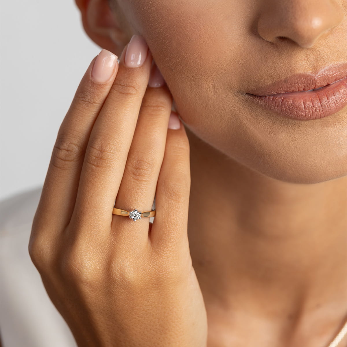 Pierścionek Diament Laboratoryjny 0,30ct żółte złoto 4 Pierścionek Diament Laboratoryjny 0,30ct żółte złoto - obrazek 4