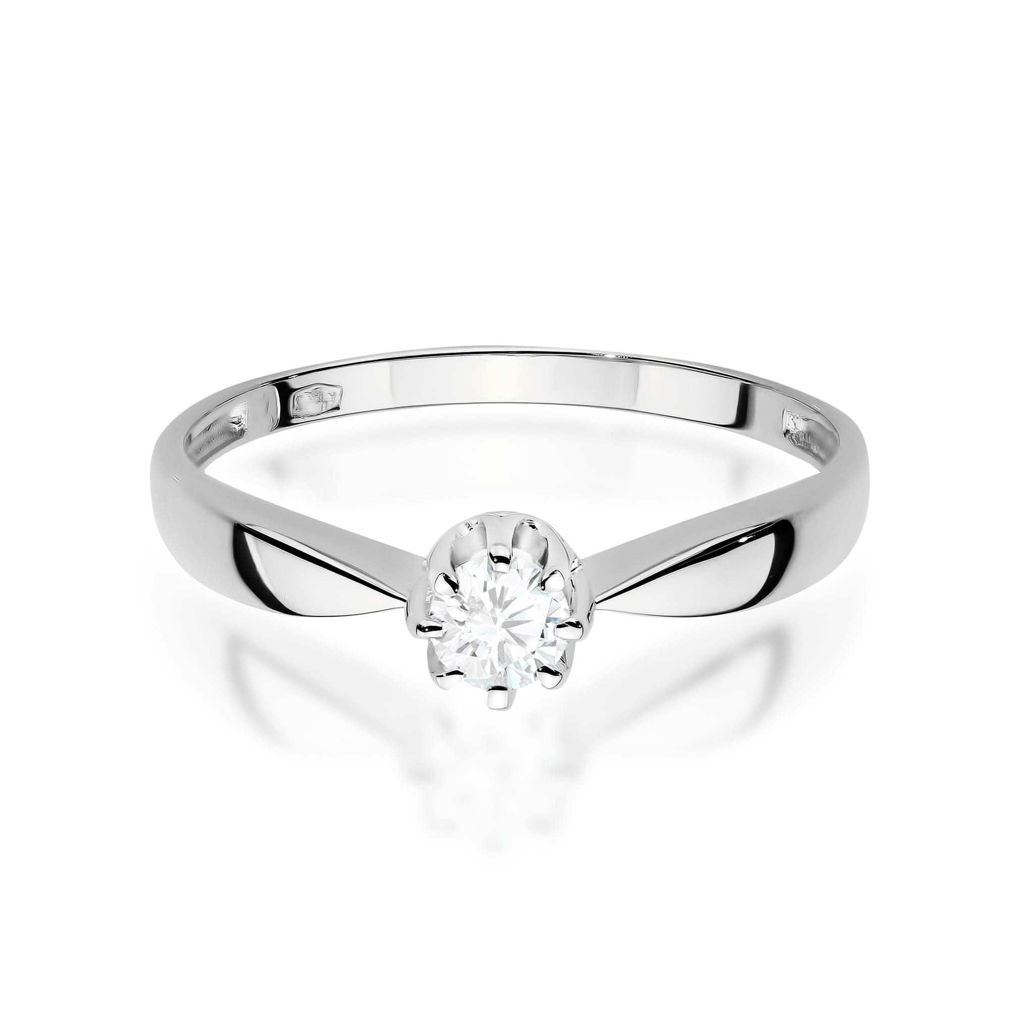 Pierścionek Diament Laboratoryjny 0,15ct białe złoto 2 15ct białe złoto Jubiler Kraków BigDIAMOND