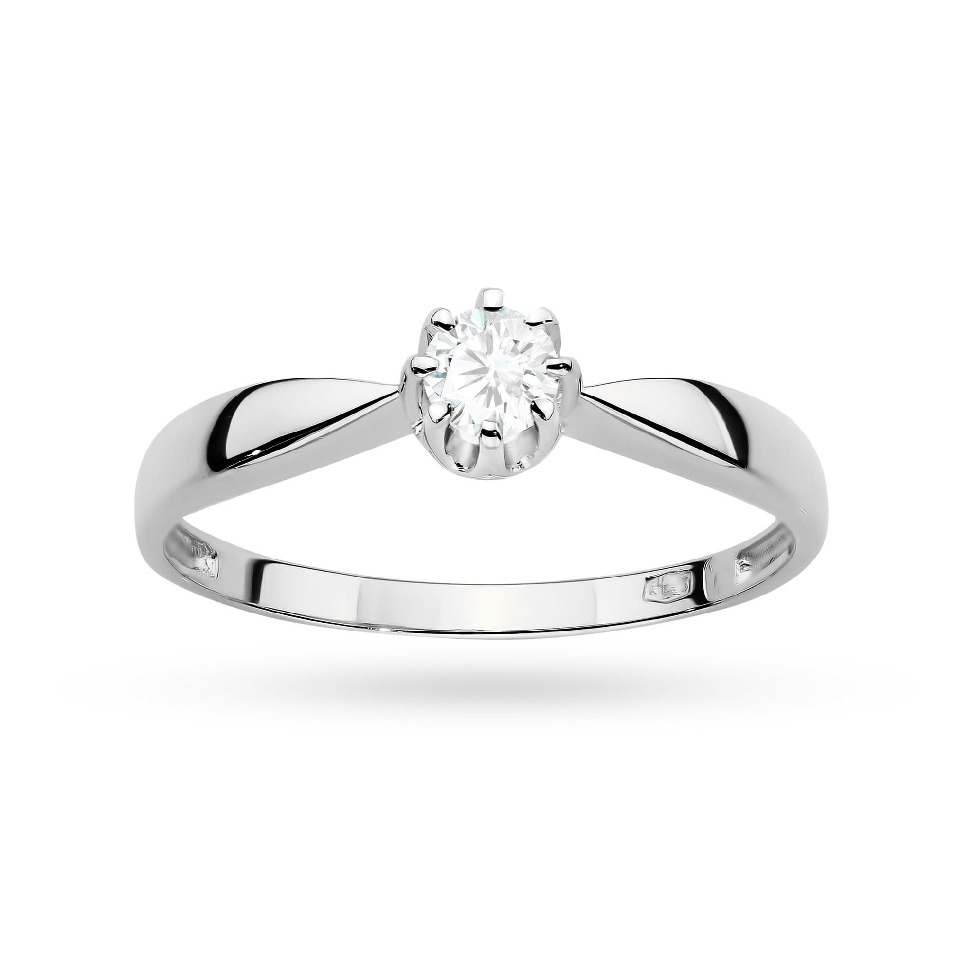 Pierścionek Diament Laboratoryjny 0,15ct białe złoto 4 Pierścionek Diament Laboratoryjny 0,15ct białe złoto - obrazek 4