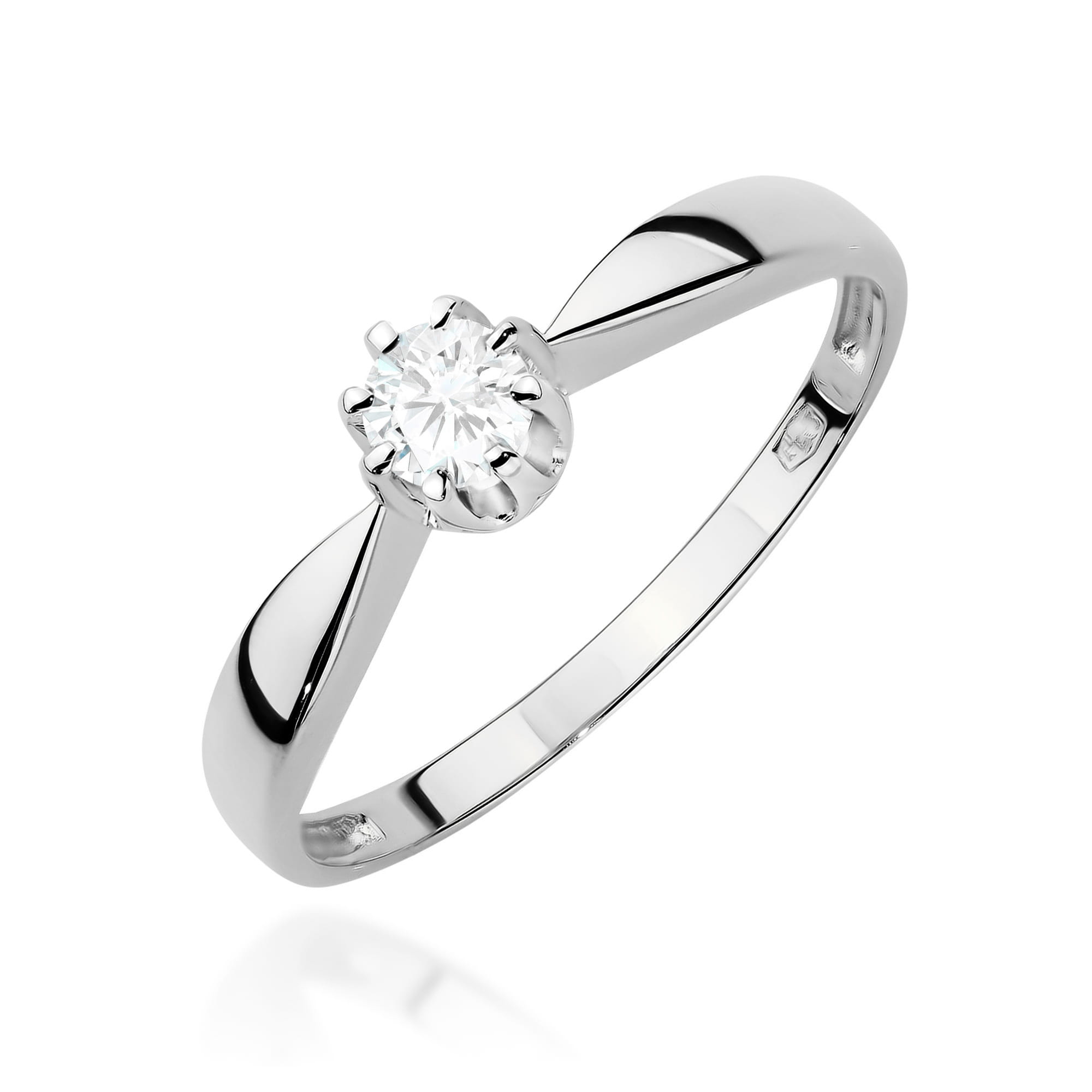 Pierścionek Diament Laboratoryjny 0,15ct białe złoto 1 Pierścionek W0228 Diament Laboratoryjny 0