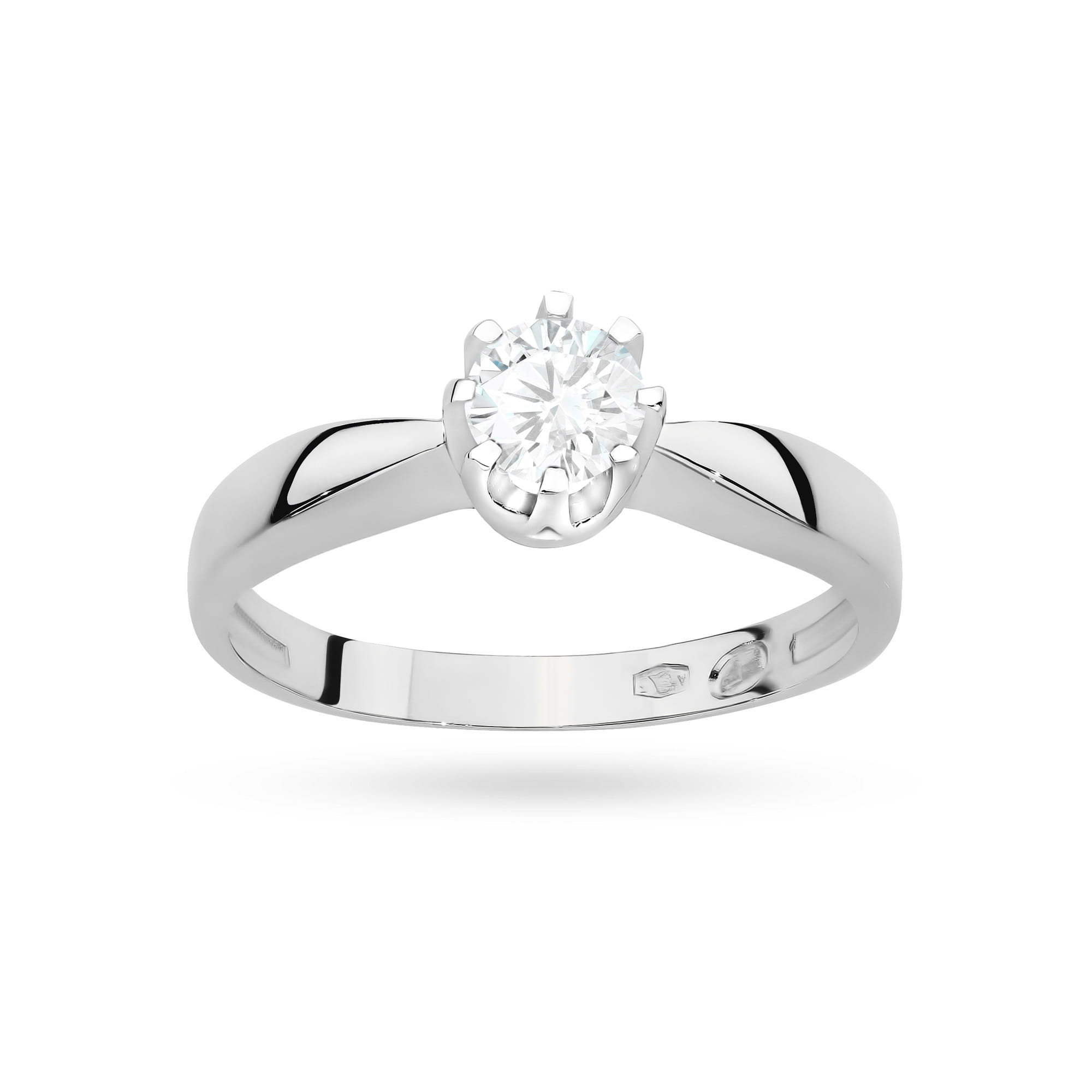 Pierścionek W0228 Diament Laboratoryjny 0,30ct białe złoto 4 Pierścionek W0228 Diament Laboratoryjny 0,30ct białe złoto - obrazek 4