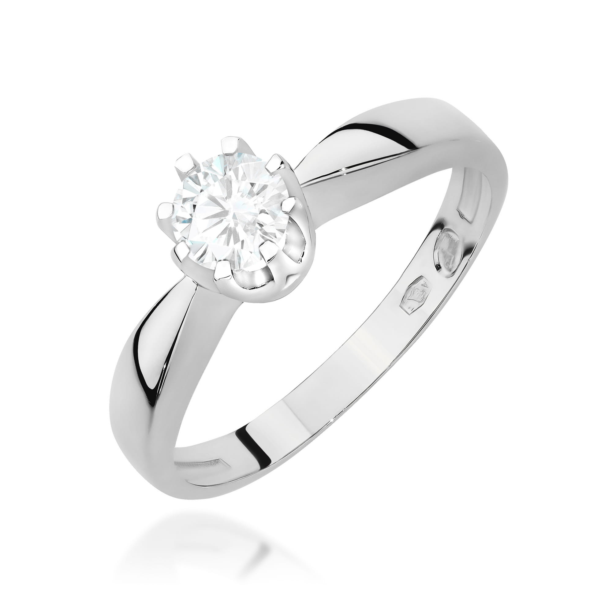 Pierścionek W0228 Diament Laboratoryjny 0,30ct białe złoto 1 Pierścionek W0228 Diament Laboratoryjny 0