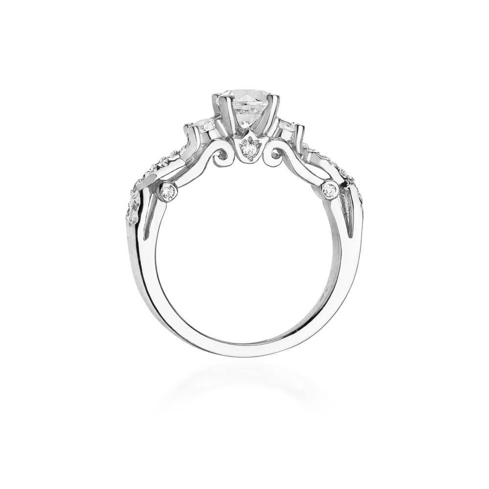 Pierścionek Biały szafir 0,60ct białe złoto 3 Pierścionek Biały szafir 0,60ct białe złoto - obrazek 3