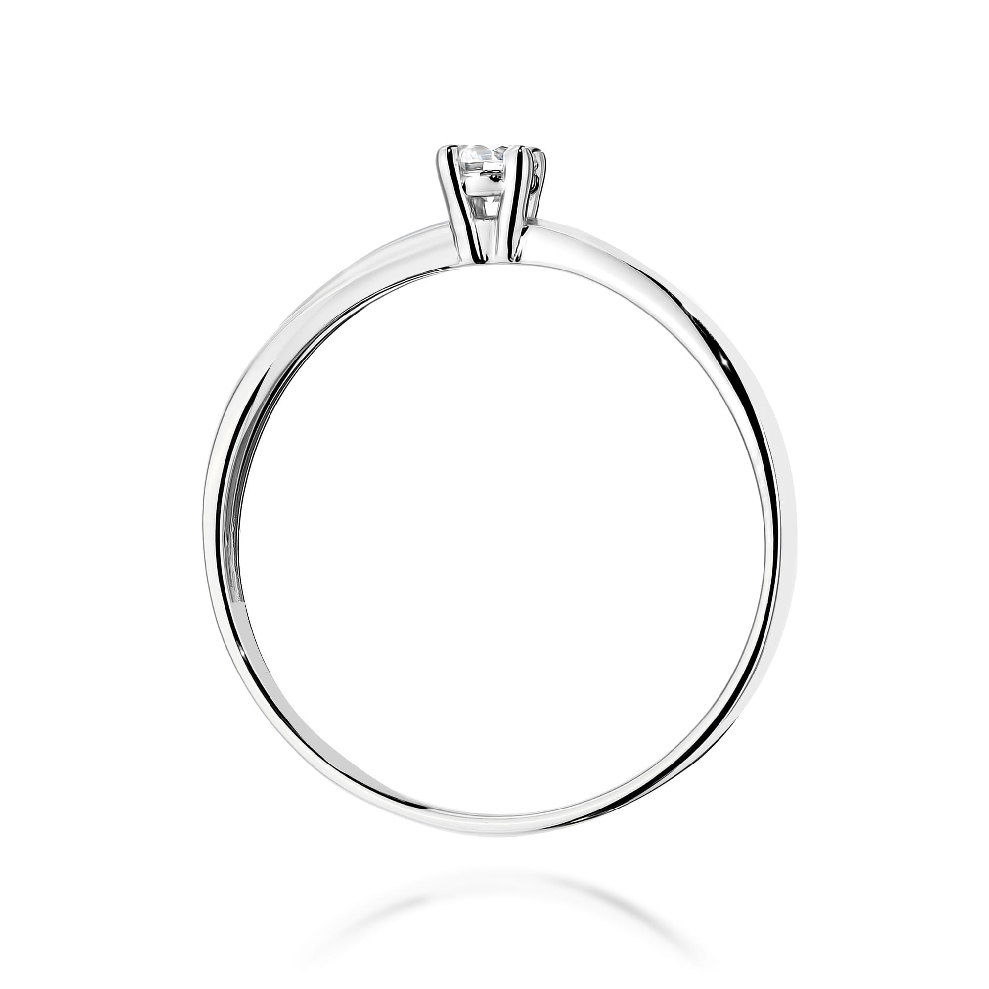 Pierścionek Diament Laboratoryjny 0,10ct białe złoto 3 Pierścionek Diament Laboratoryjny 0,10ct białe złoto - obrazek 3