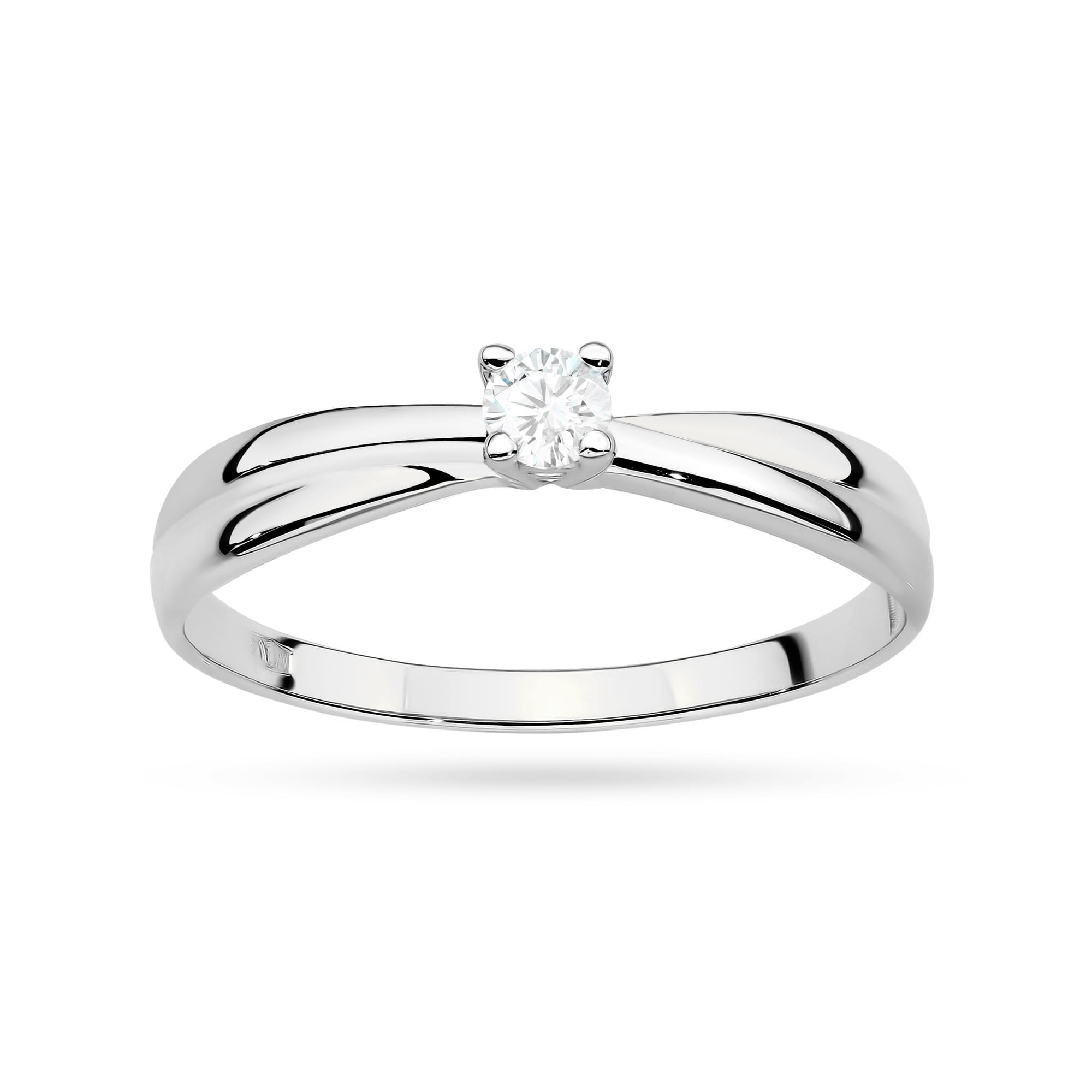 Pierścionek Diament Laboratoryjny 0,10ct białe złoto 4 Pierścionek Diament Laboratoryjny 0,10ct białe złoto - obrazek 4