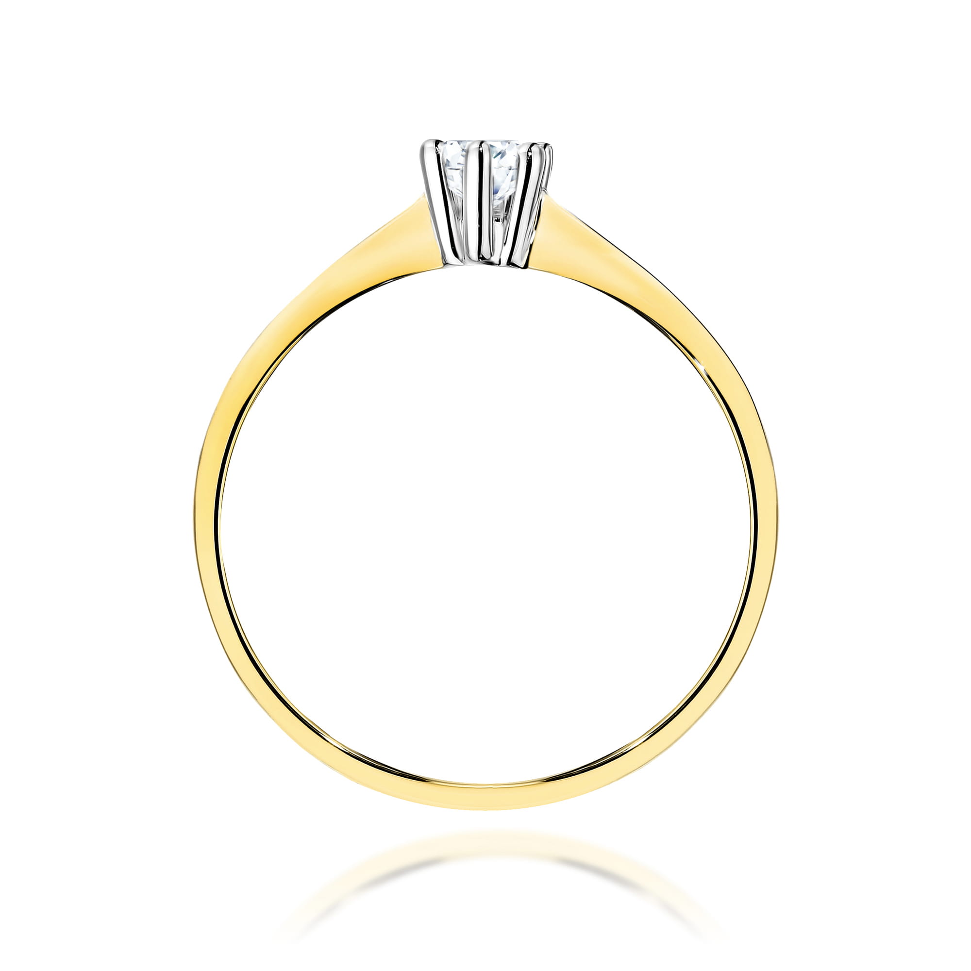 Pierścionek Diament Laboratoryjny 0,15ct żółte złoto 3 Pierścionek Diament Laboratoryjny 0,15ct żółte złoto - obrazek 3