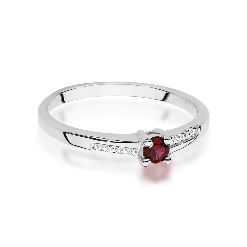 Pierścionek Rubin 0,15ct białe złoto 2 15ct białe złoto Jubiler Kraków BigDIAMOND