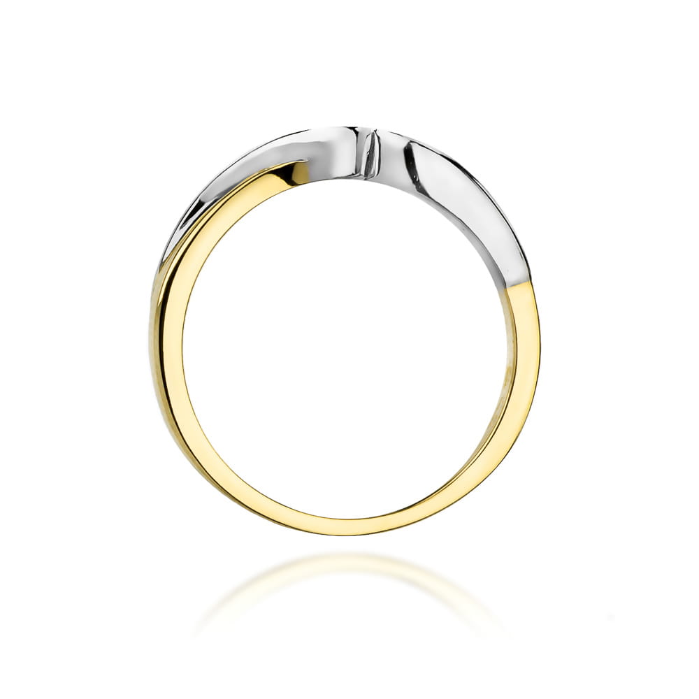 Pierścionek Diament 0,05ct żółte złoto 3 Pierścionek Diament 0,05ct żółte złoto - obrazek 3