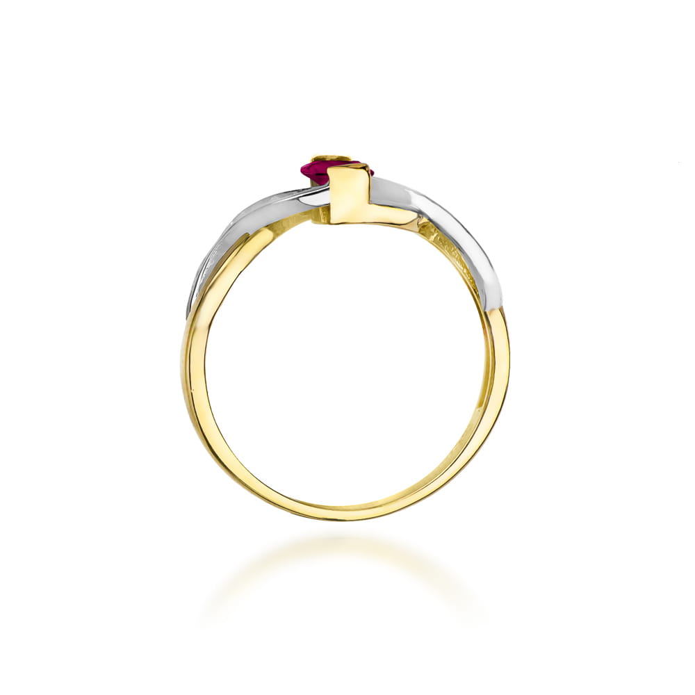 Pierścionek Rodolit 0,50ct żółte złoto 3 Pierścionek Rodolit 0,50ct żółte złoto - obrazek 3
