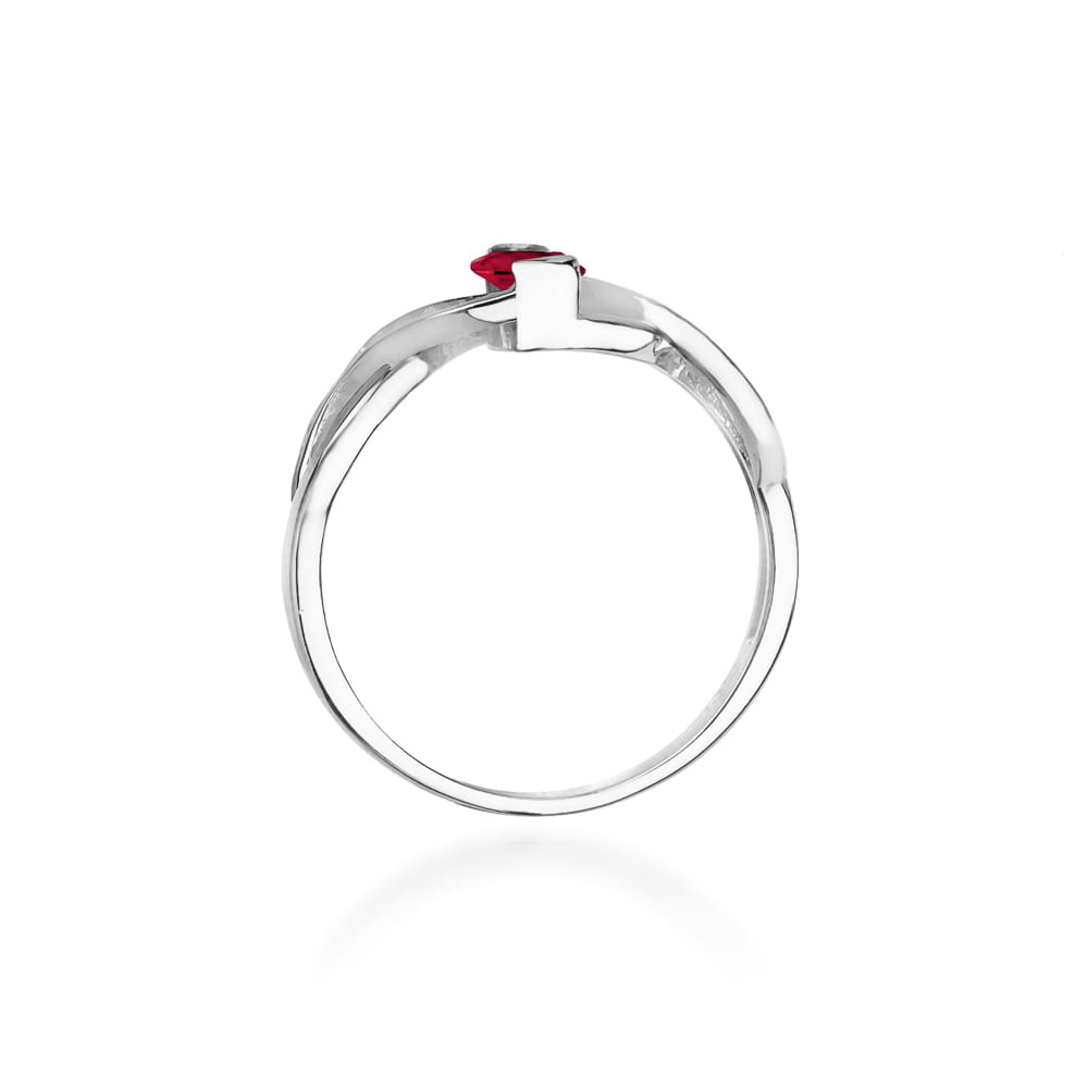 Pierścionek Rubin 0,60ct białe złoto 3 Pierścionek Rubin 0,60ct białe złoto - obrazek 3