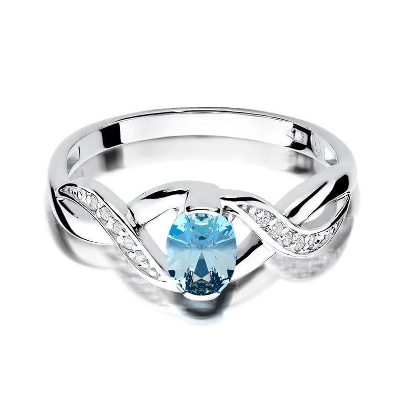 Pierścionek Topaz 0,50ct białe złoto 2 50ct białe złoto Jubiler Kraków BigDIAMOND